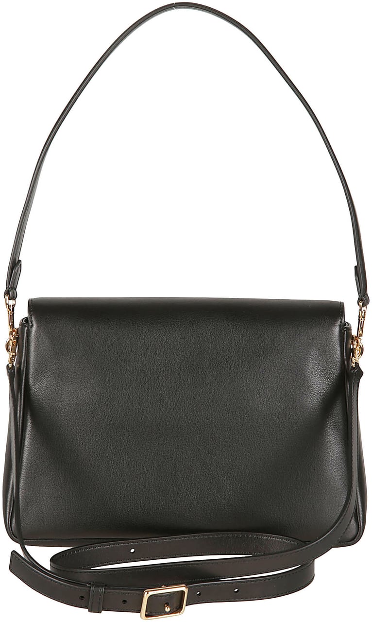 Tory Burch Charlie Shoulder Bag Black Zwart