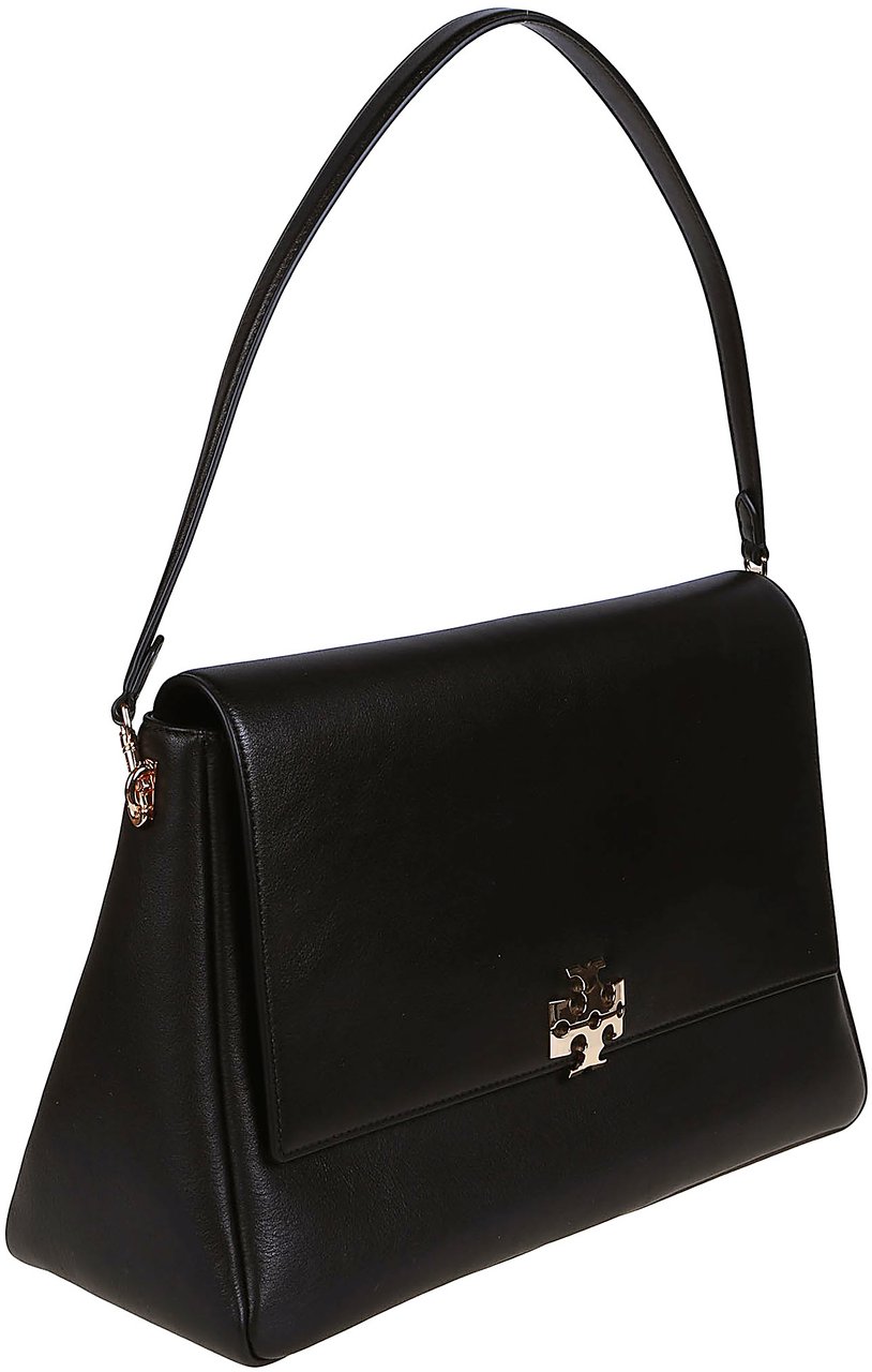 Tory Burch Charlie Large Shoulder Bag Black Zwart
