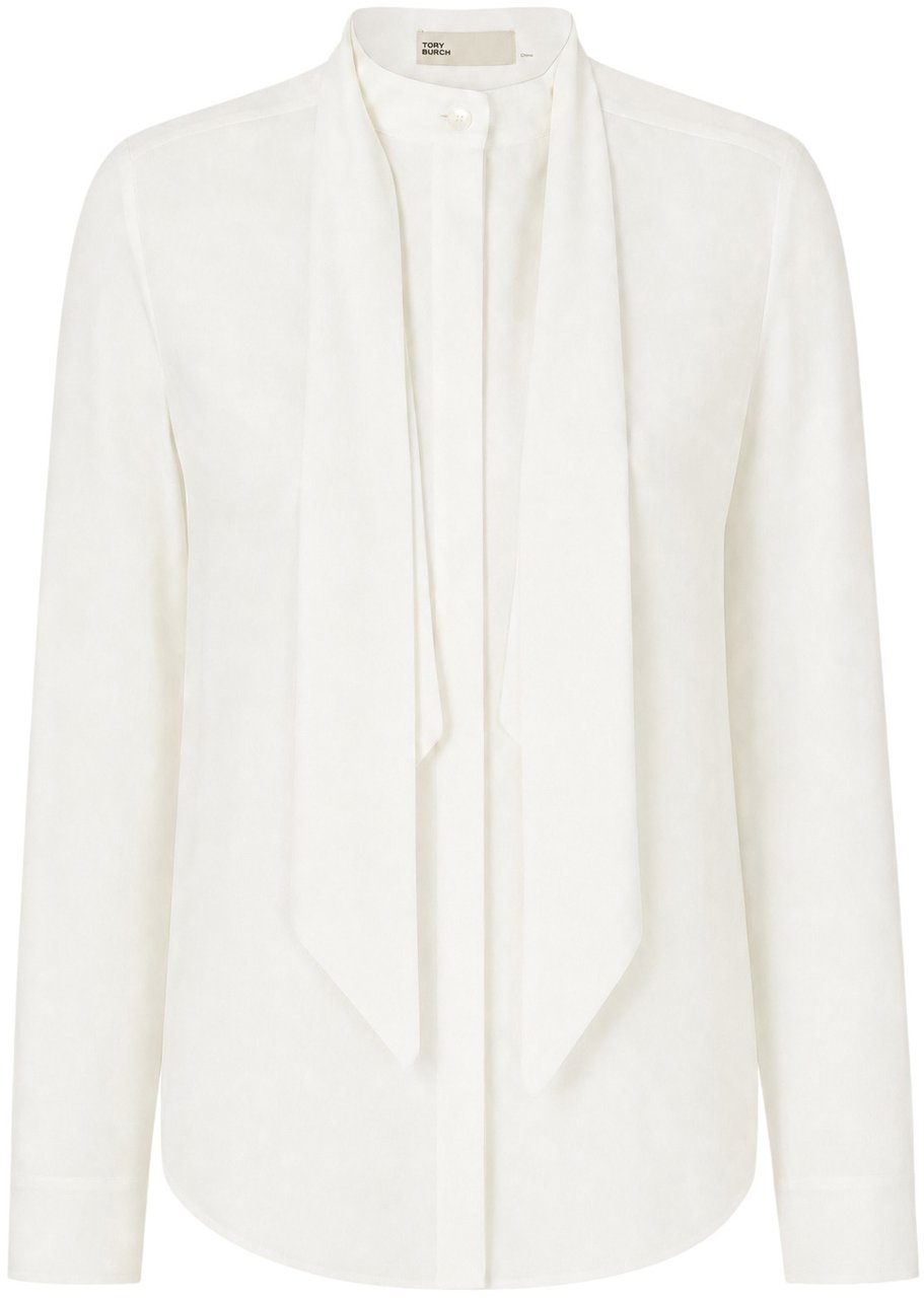 Tory Burch White cotton blend blouse Wit