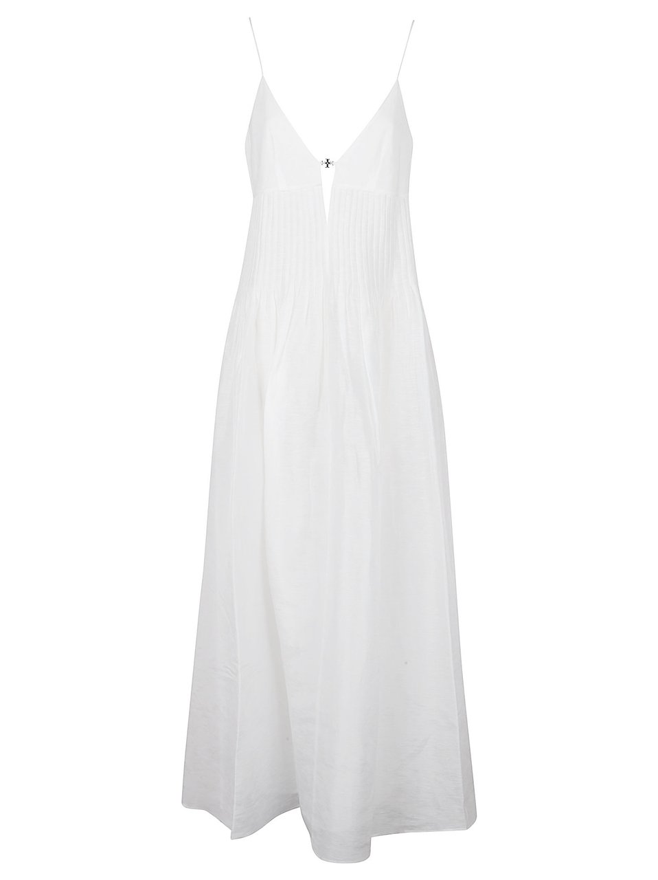 Tory Burch Mid-Length Linen And Silk Blend Dress Wit