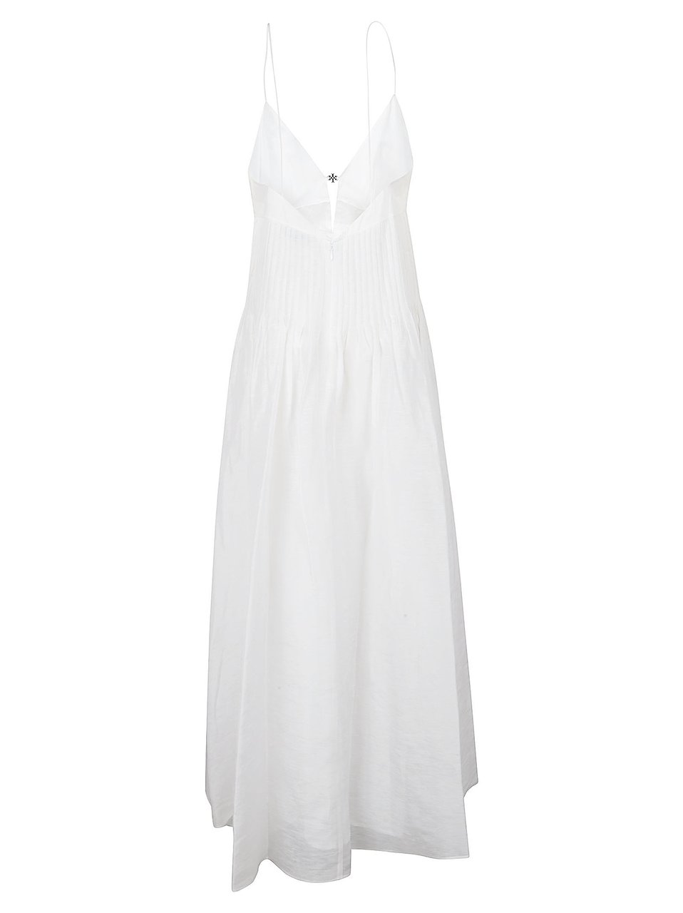 Tory Burch Mid-Length Linen And Silk Blend Dress Wit