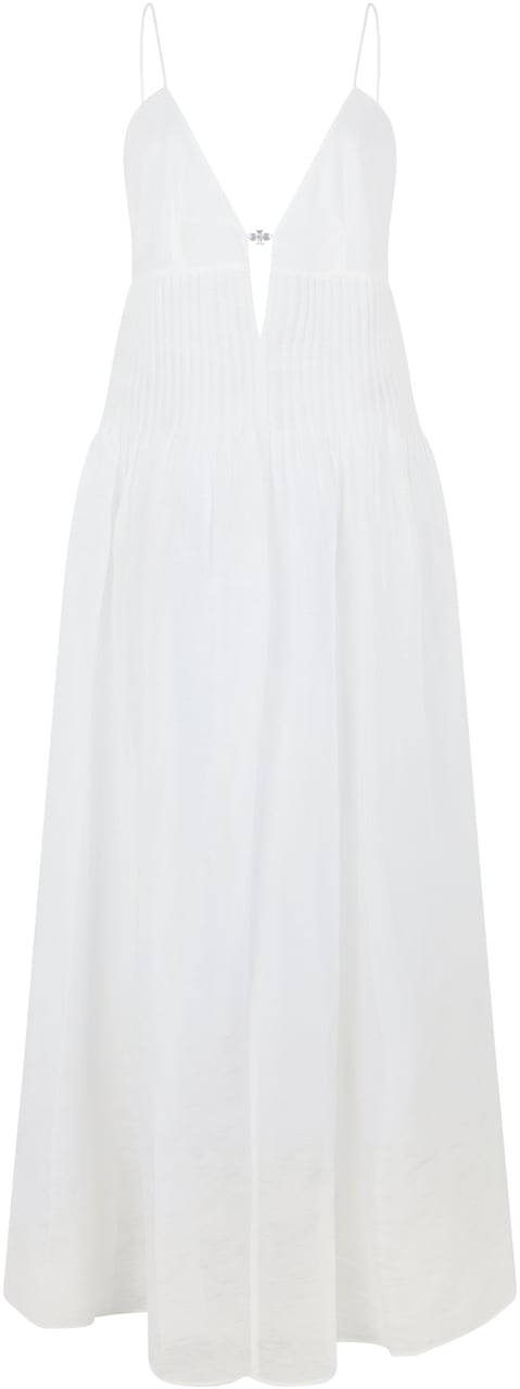 Tory Burch Dress in linen and silk Wit