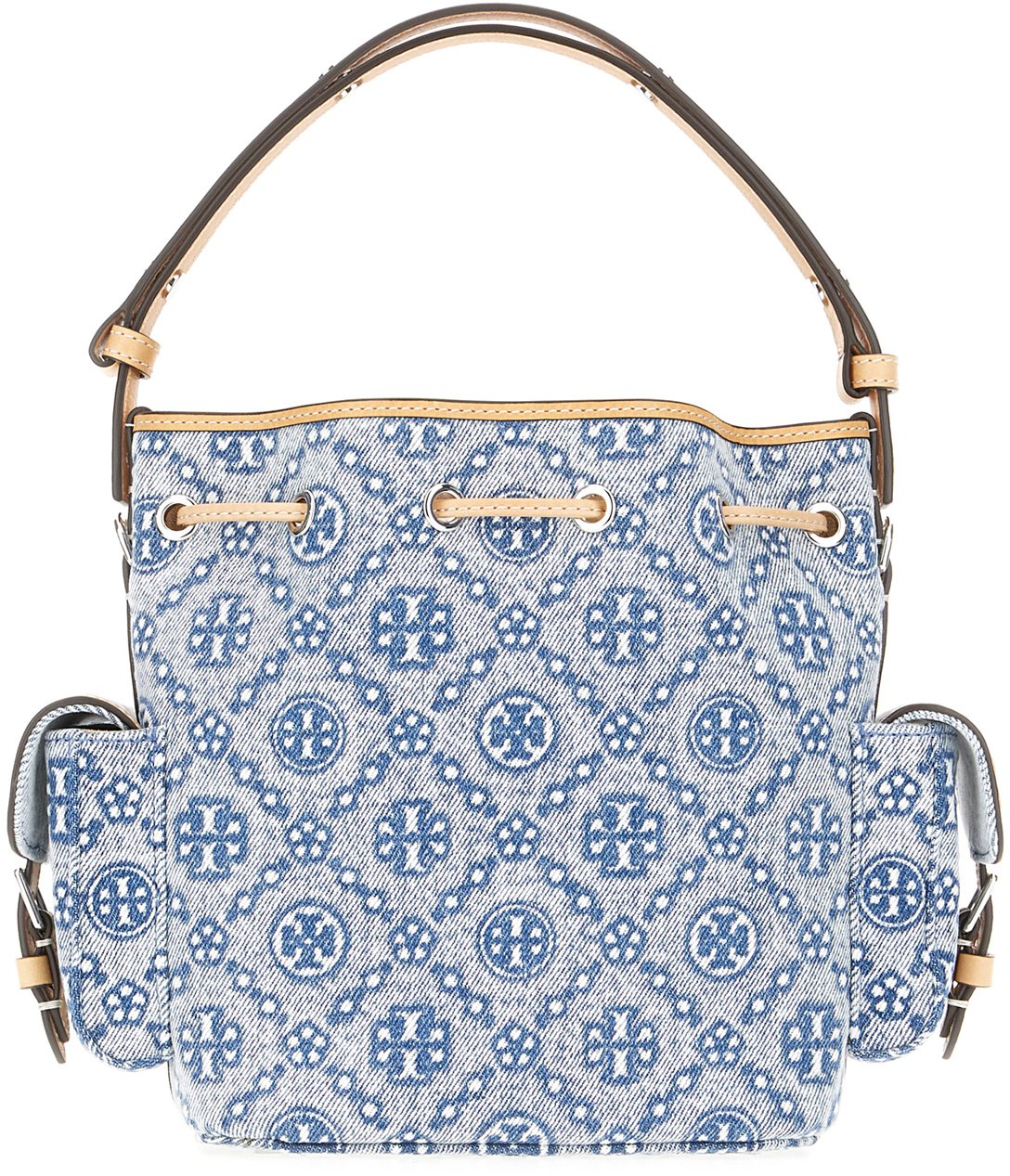 Tory Burch Tory Burch Printed canvas T-Monogram bucket bag Divers