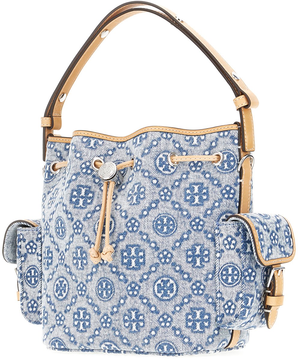 Tory Burch Tory Burch Printed canvas T-Monogram bucket bag Divers