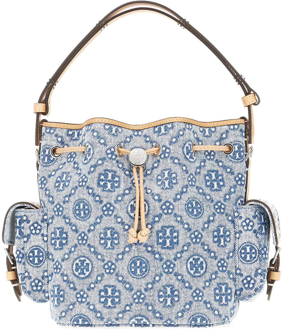 Tory Burch Tory Burch Printed canvas T-Monogram bucket bag Divers