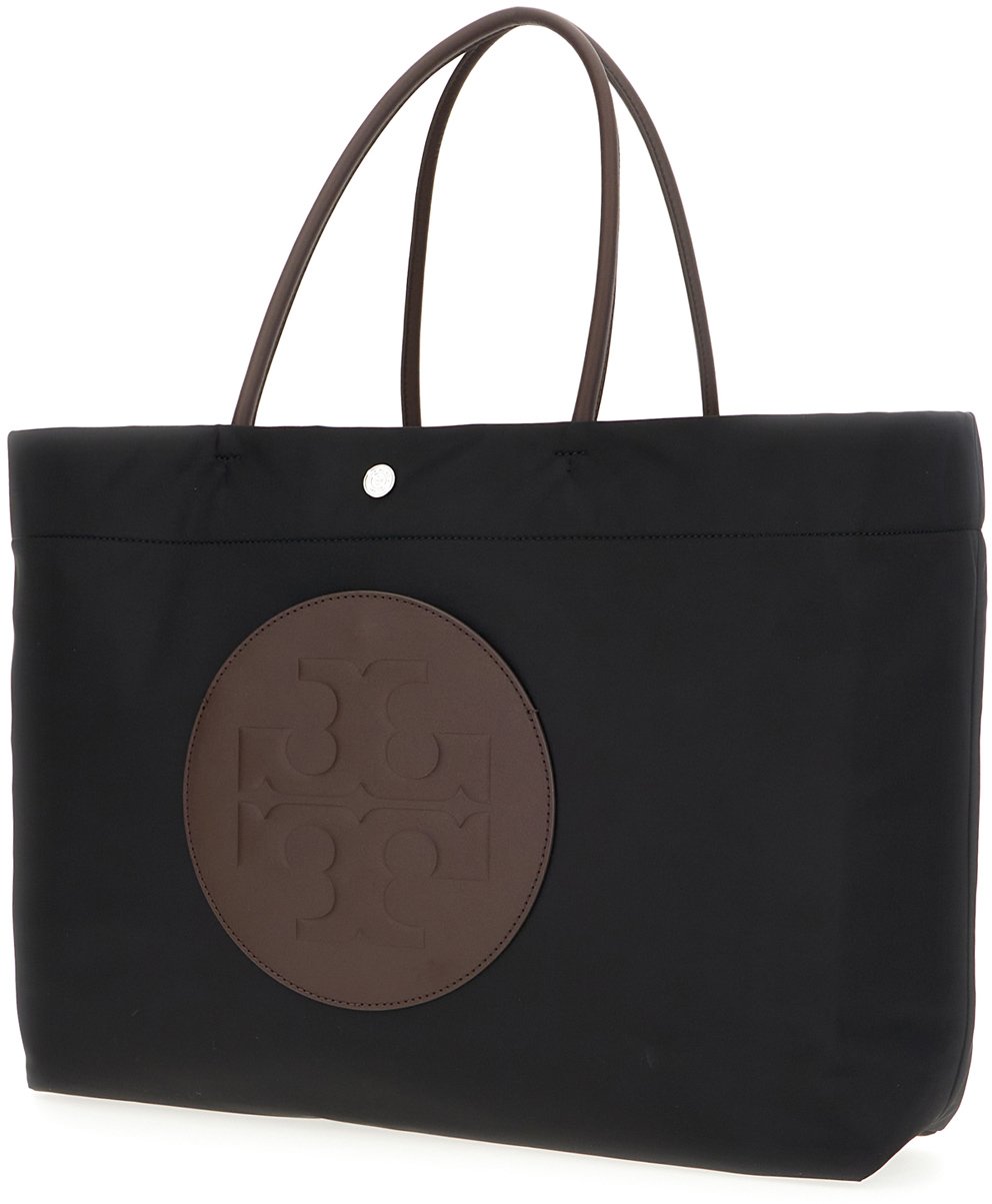 Tory Burch Tory Burch Black nylon Ella shopping bag Zwart