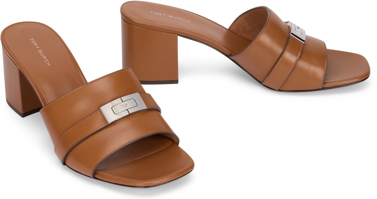 Tory Burch Heeled sandal in leather LeeLee Neutraal