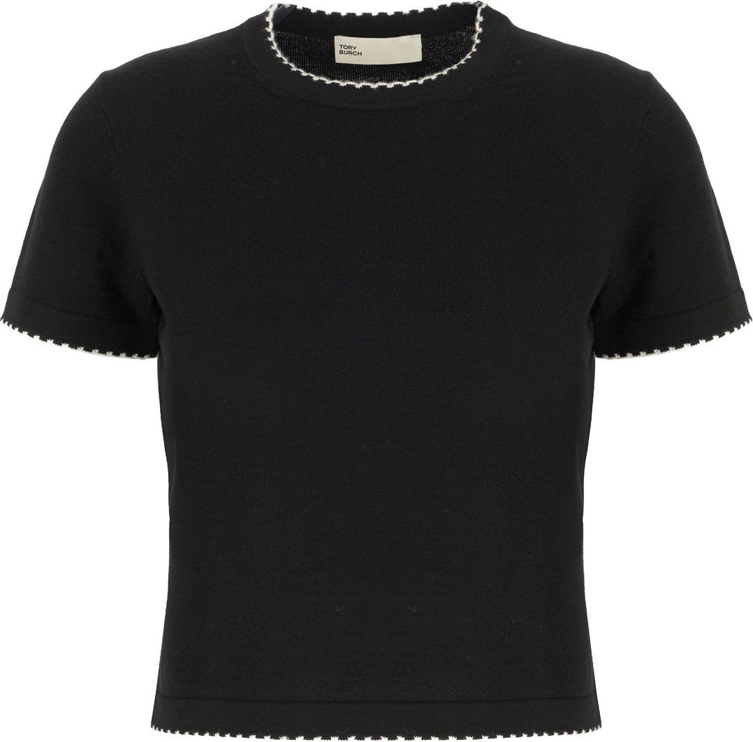 Tory Burch Black wool sweater Zwart