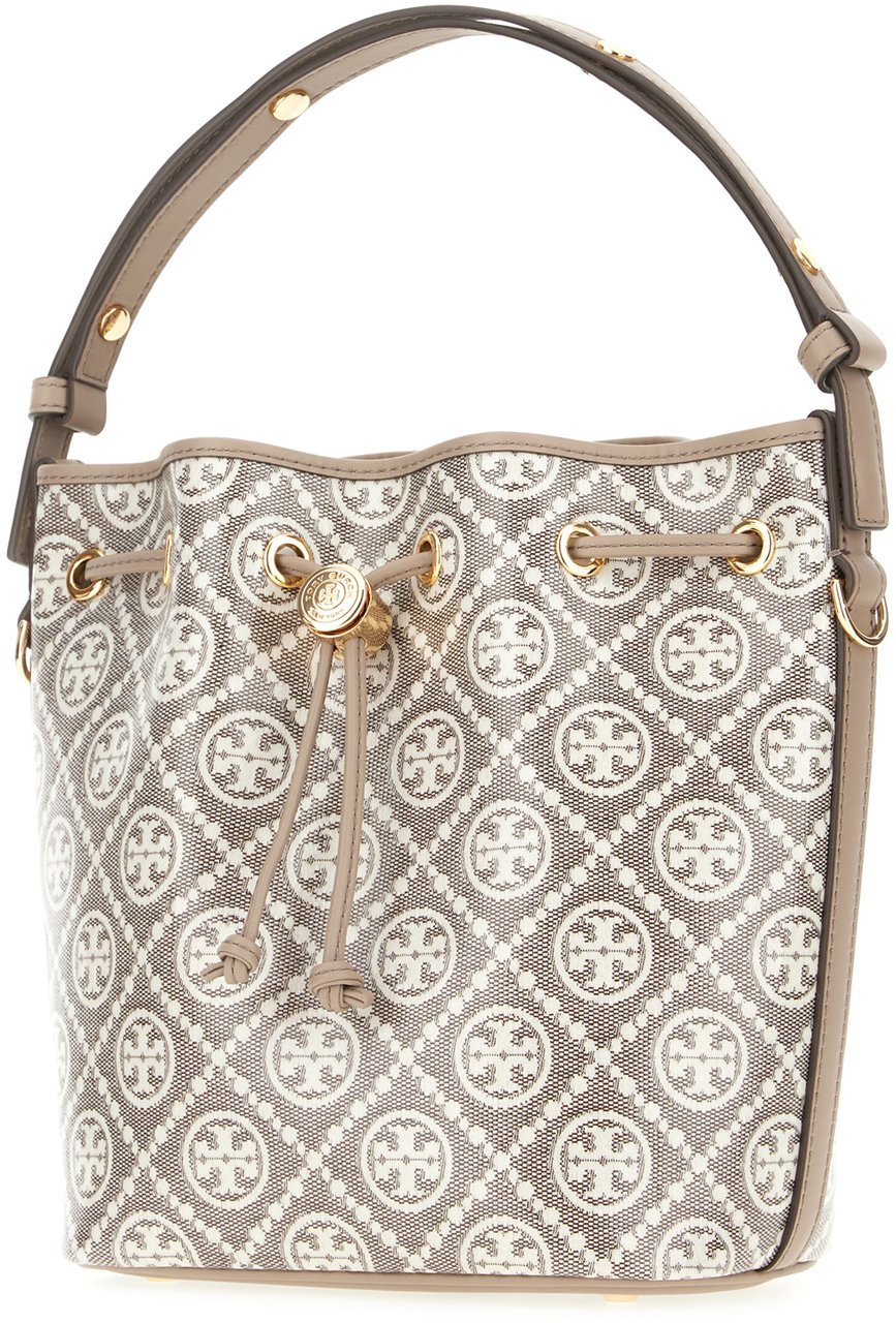 Tory Burch Printed canvas T-Monogram bucket bag Divers