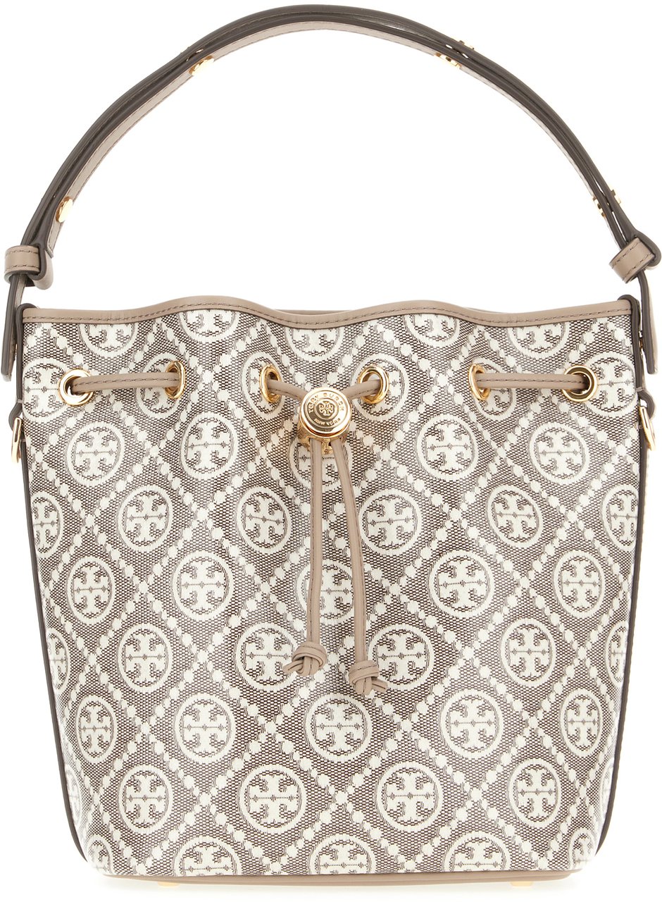 Tory Burch Printed canvas T-Monogram bucket bag Divers