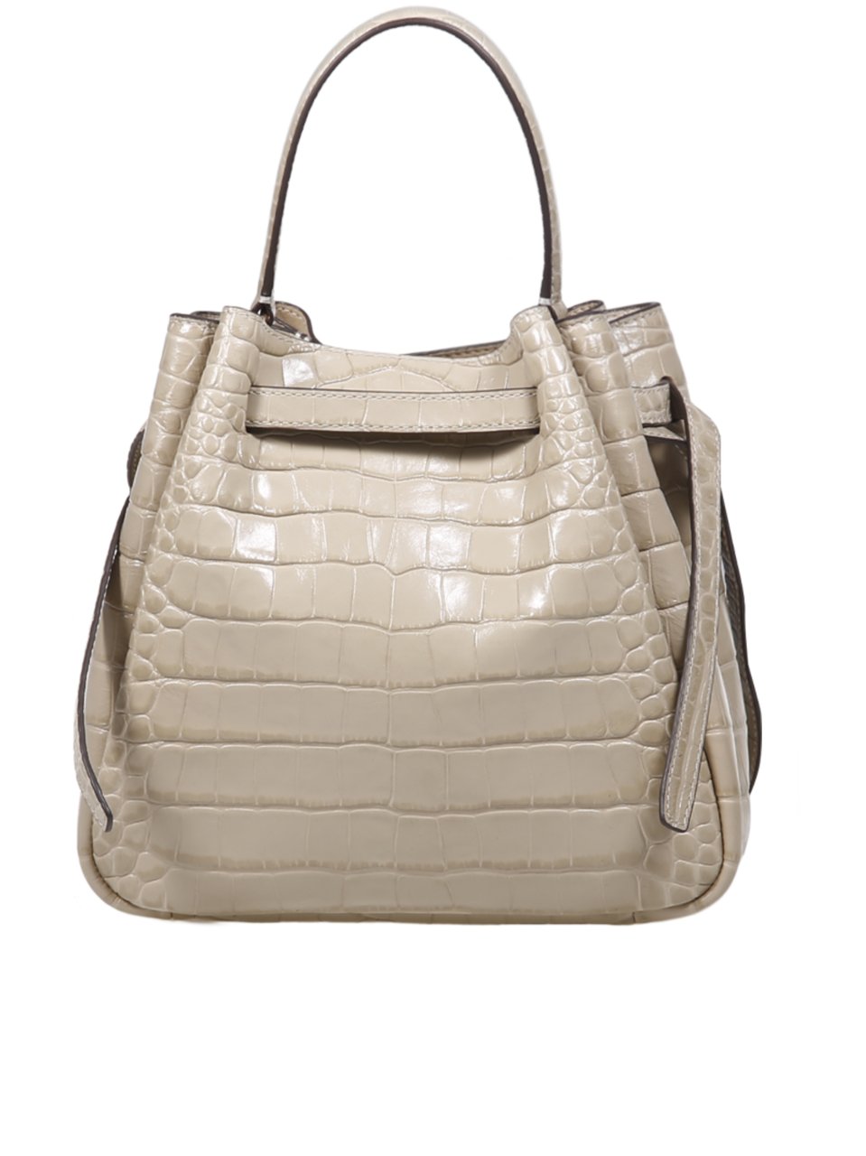 Tory Burch Crocodile-Embossed Leather Romy Bucket Bag Groen