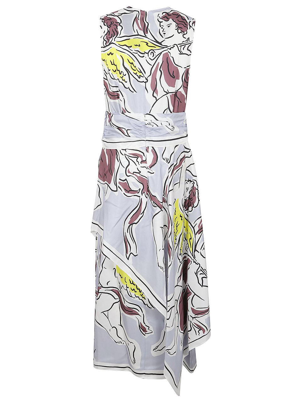 Tory Burch Silk Twill Sleeveless Dress Wit