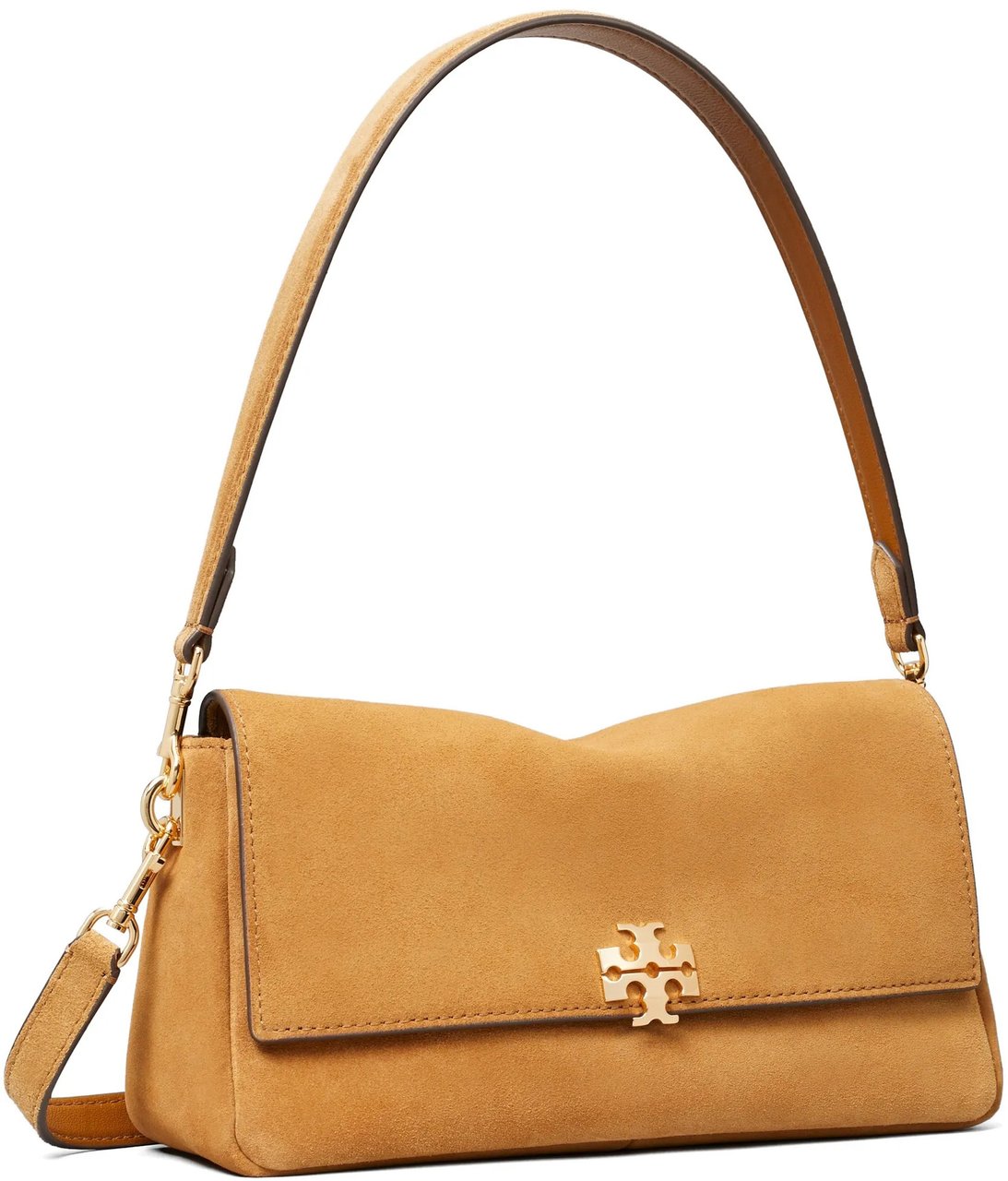 Tory Burch Brown Charlie Small Suede Shoulder Bag Bruin