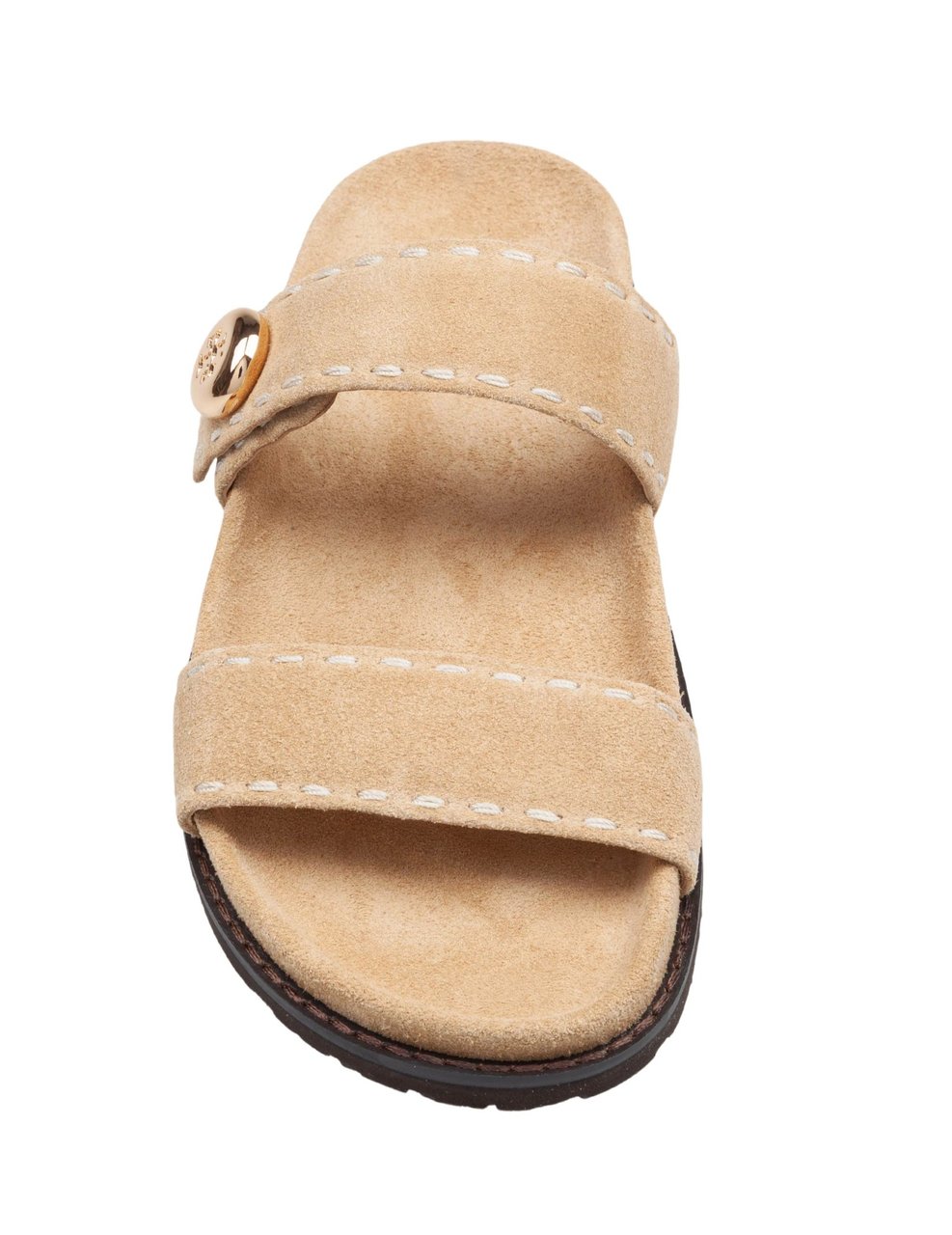 Tory Burch Tory burch romy sport suede slide, sand color Geel