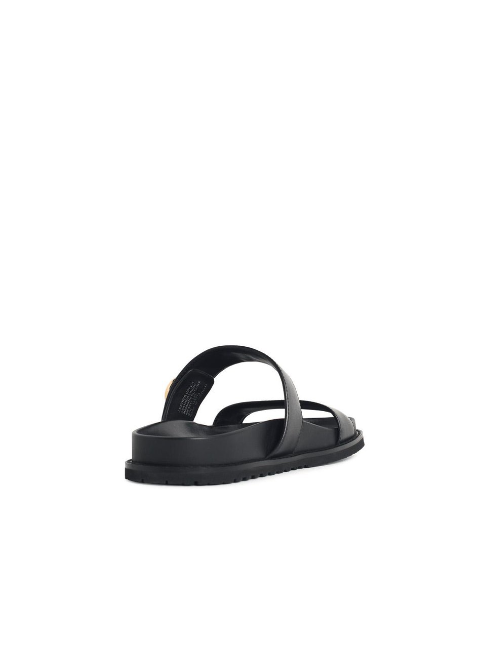 Tory Burch 'Romy Sport' Black Leather Slippers Zwart