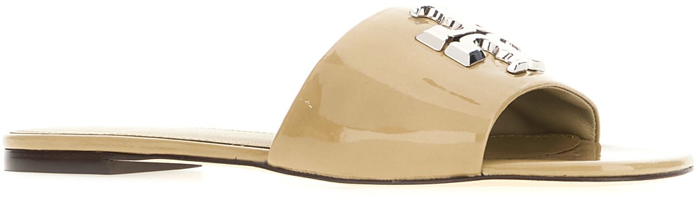 Tory Burch Ochre leather Eleanor slippers Geel