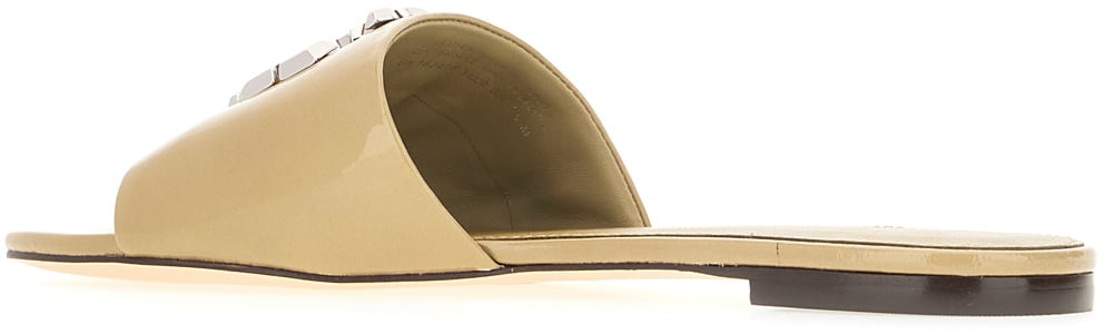 Tory Burch Ochre leather Eleanor slippers Geel