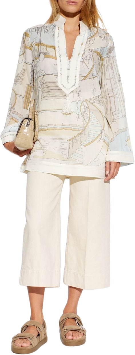 Tory Burch Dresses Beige Wit