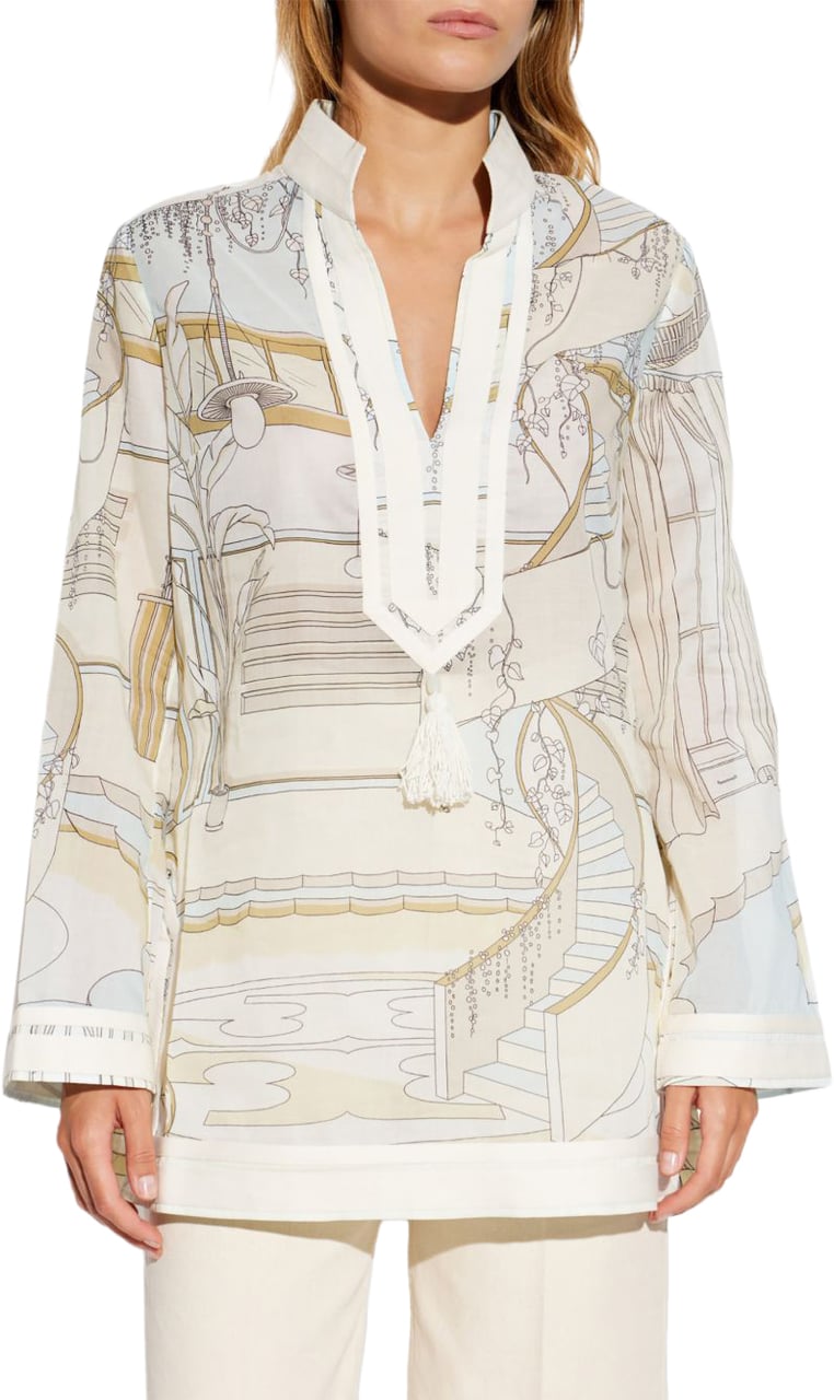 Tory Burch Dresses Beige Wit