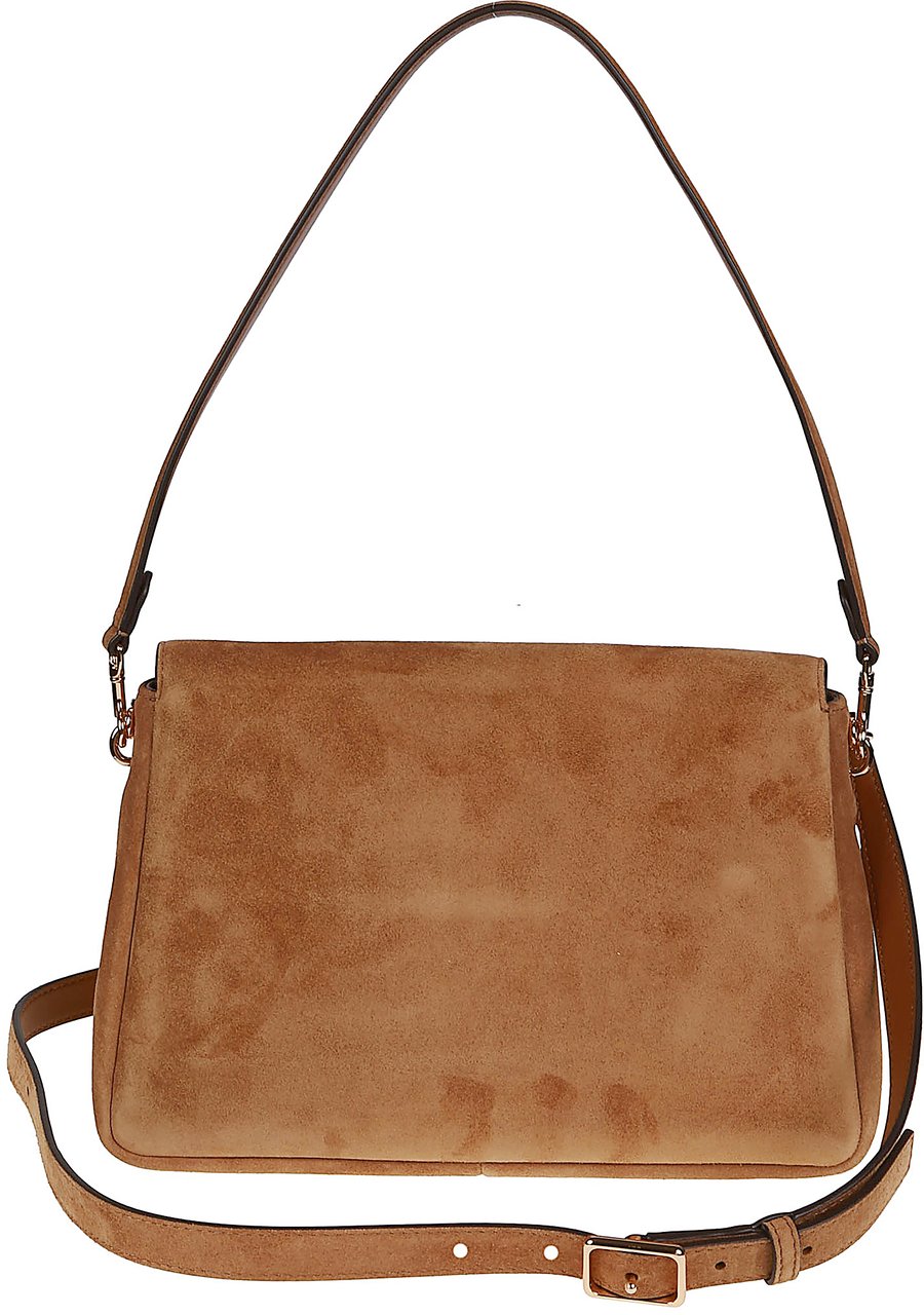 Tory Burch Charlie Shoulder Bag Brown Bruin