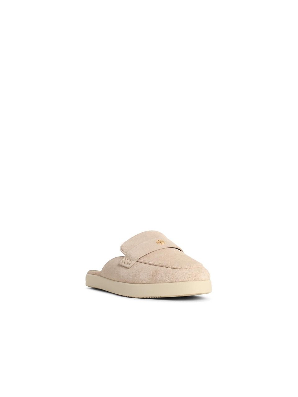 Tory Burch 'Ballet Sport' Ivory Leather Mules Neutraal