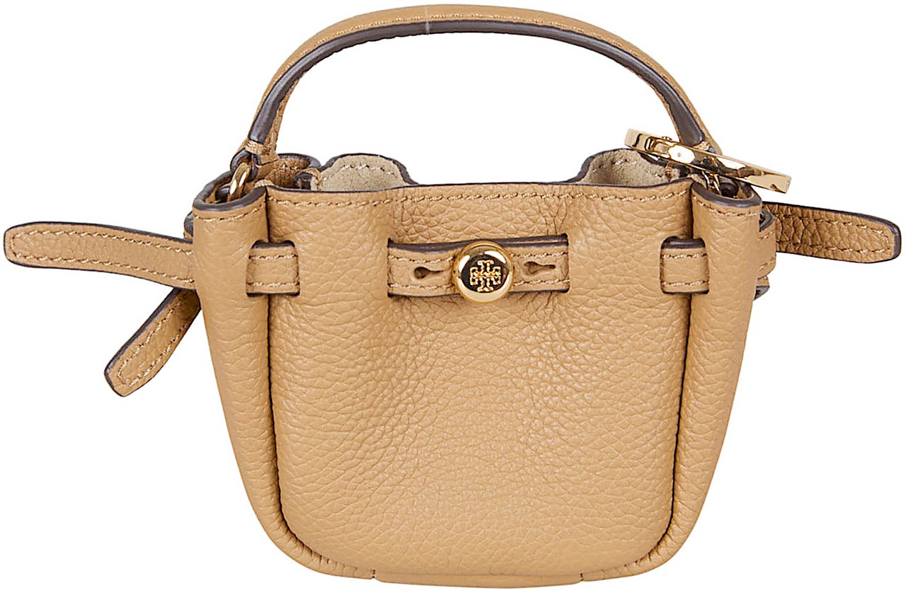 TORY BURCH Romy Bucket Key Fob Maroon