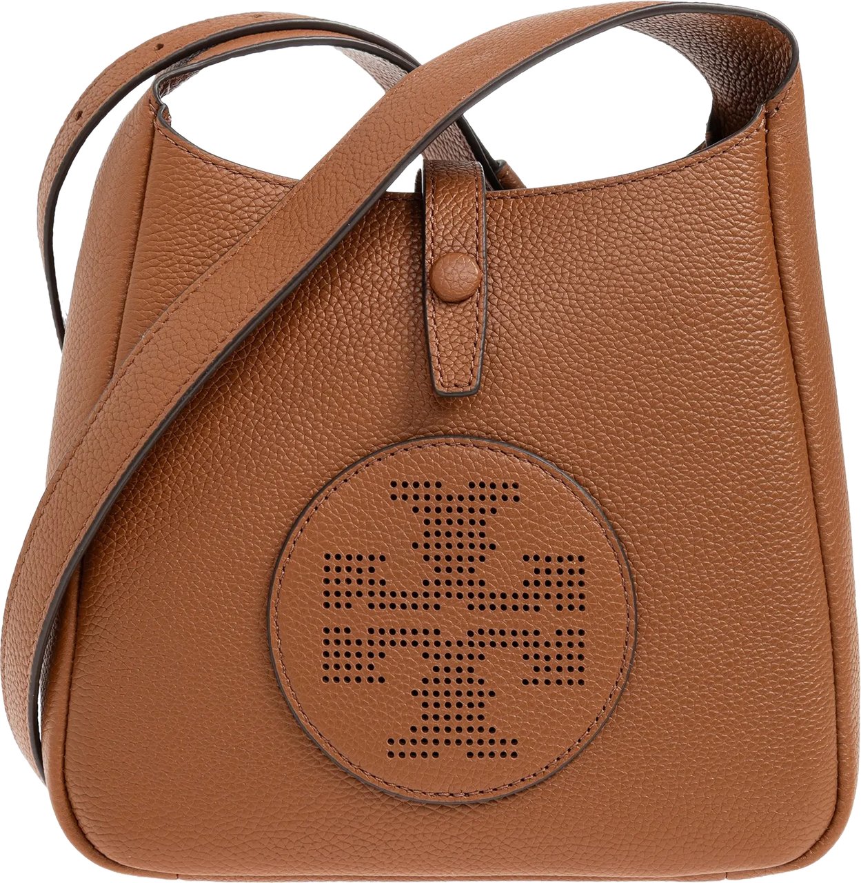 Tory Burch Brown Miller Pebbled Leather Crossbody Bag Bruin