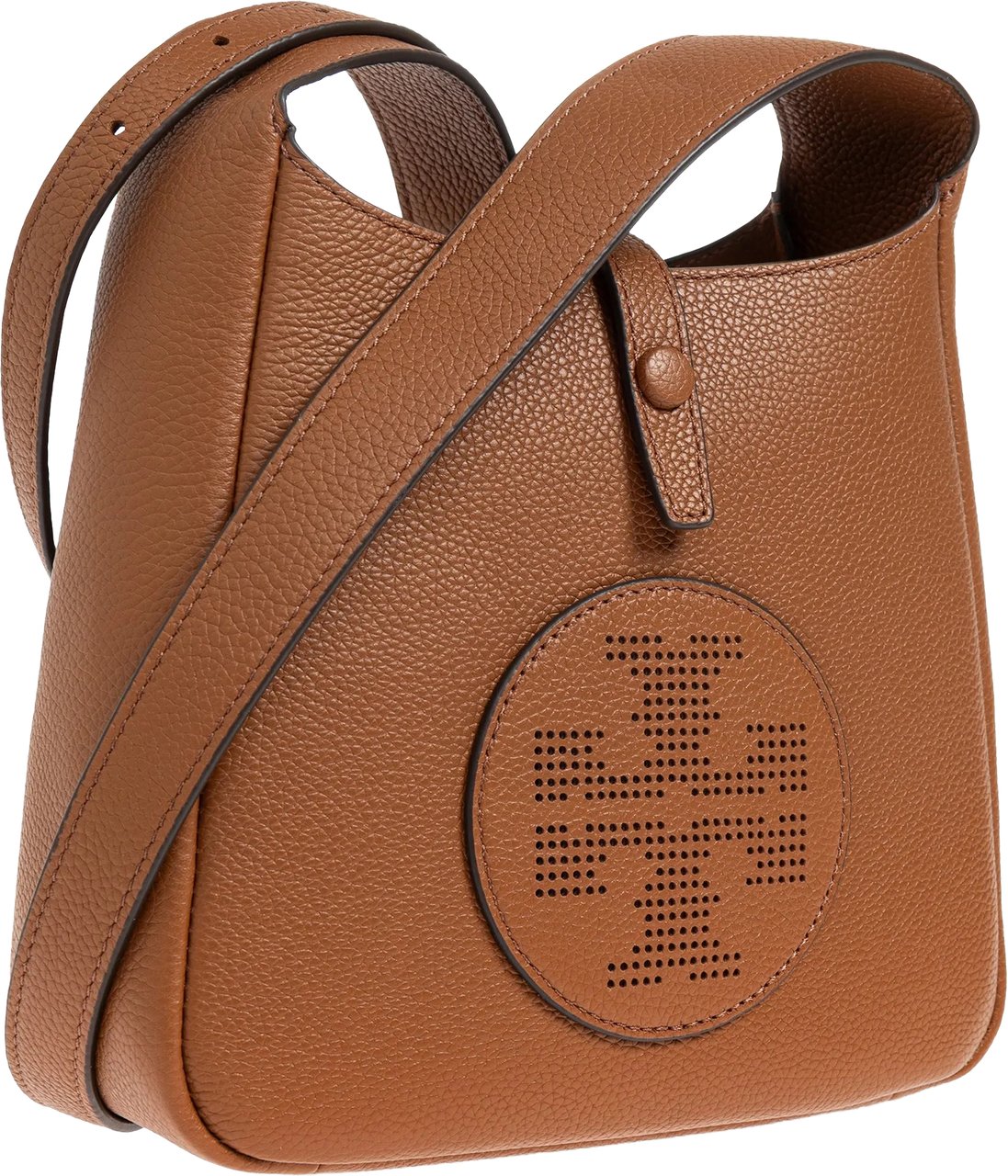 Tory Burch Brown Miller Pebbled Leather Crossbody Bag Bruin
