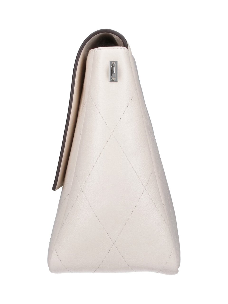 Tory Burch Cream Charlie Quilted Leather Shoulder Bag Neutraal