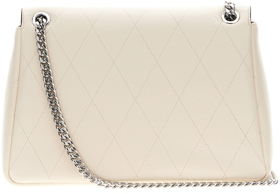 Tory Burch Ivory leather shoulder bag Neutraal