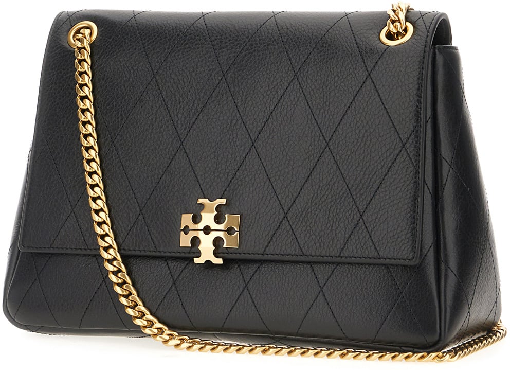 Tory Burch Balck leather handbag Zwart