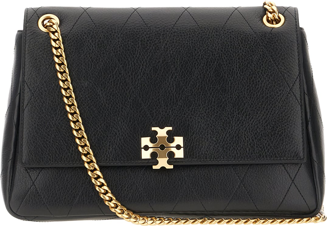 Tory Burch Balck leather handbag Zwart