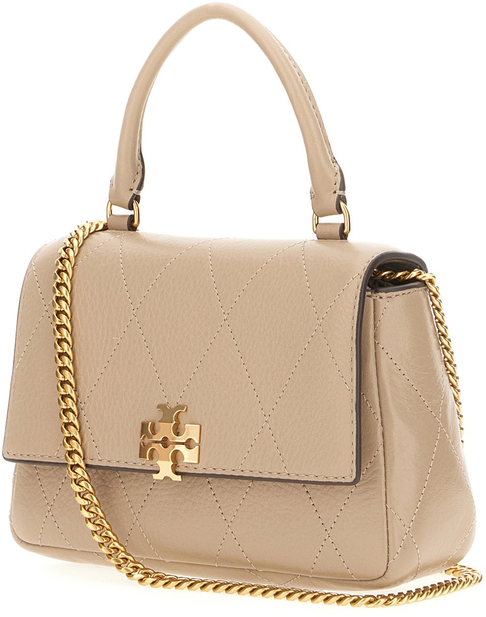 Tory Burch Dove Grey leather handbag Grijs