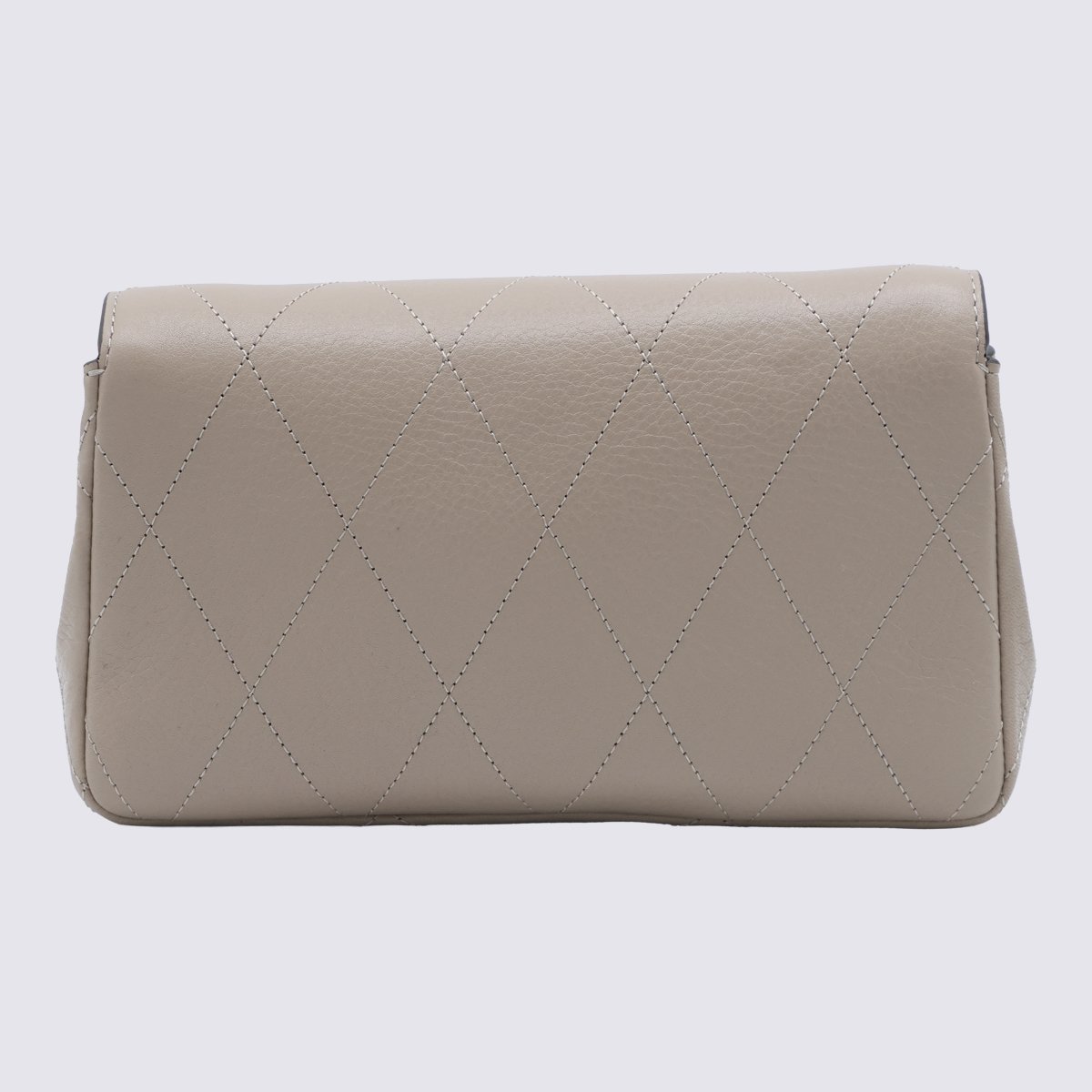 Tory Burch Quilted Rectangular Tory Burch Handbag With Gold-Tone Logo Clasp Bruin