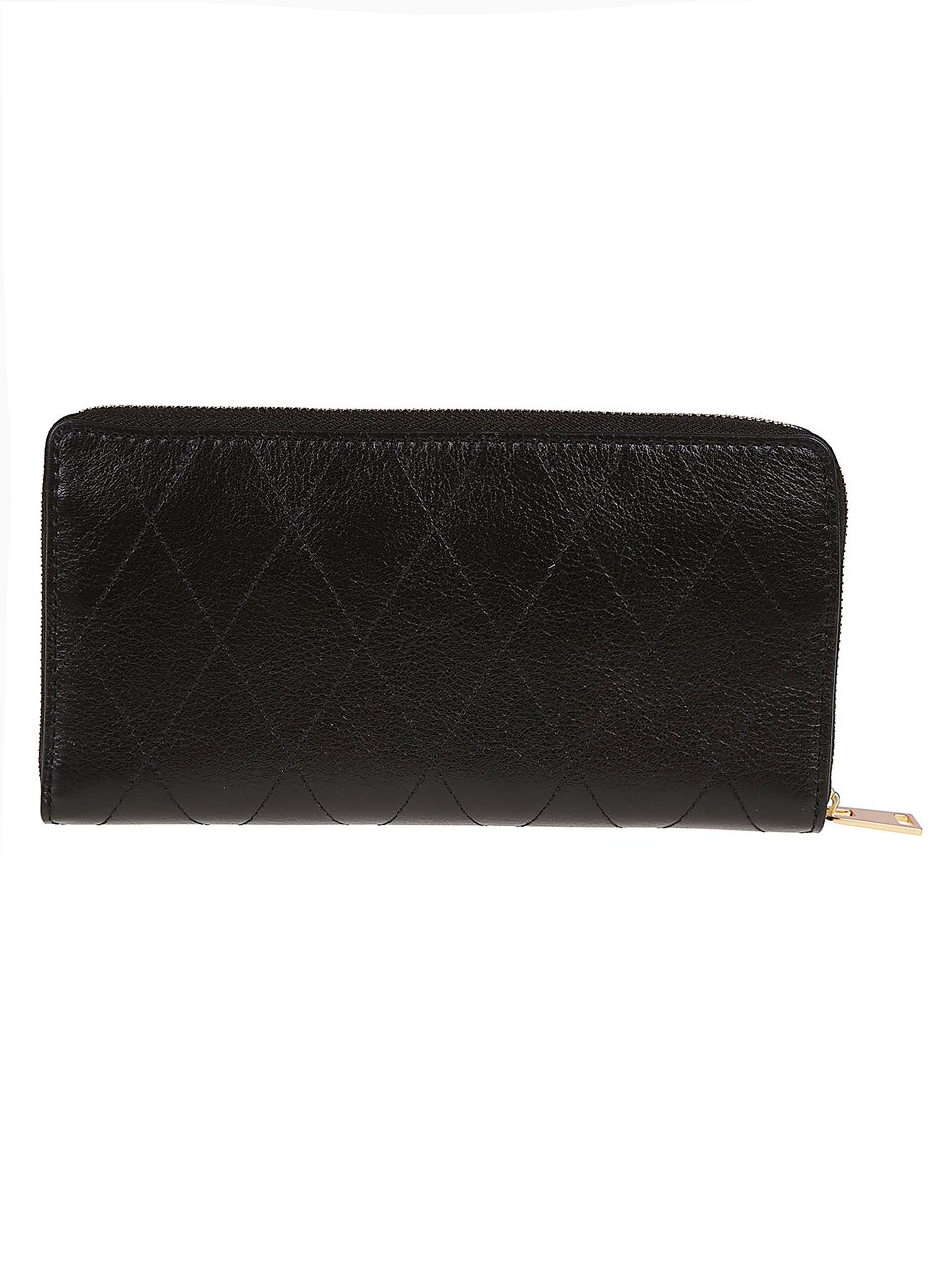 Tory Burch Charlie Quilted Zip Continental Wallet Black Zwart