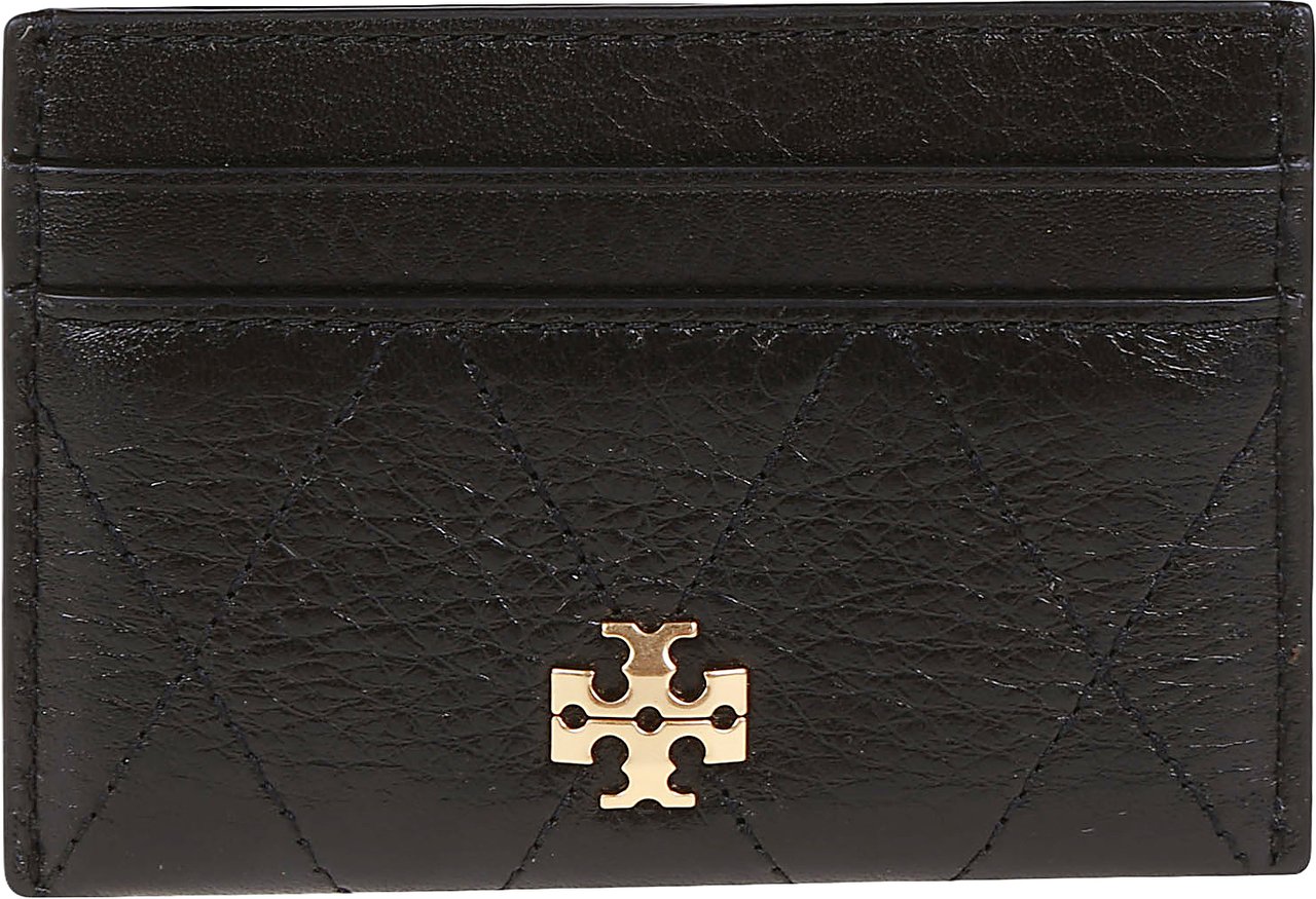 Tory Burch Charlie Quilted Card Case Black Zwart