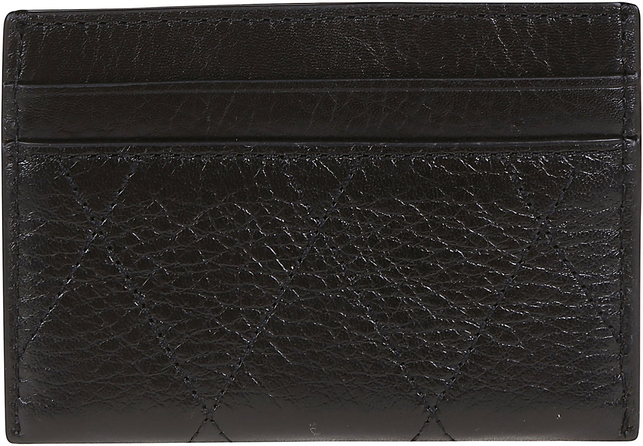 Tory Burch Charlie Quilted Card Case Black Zwart