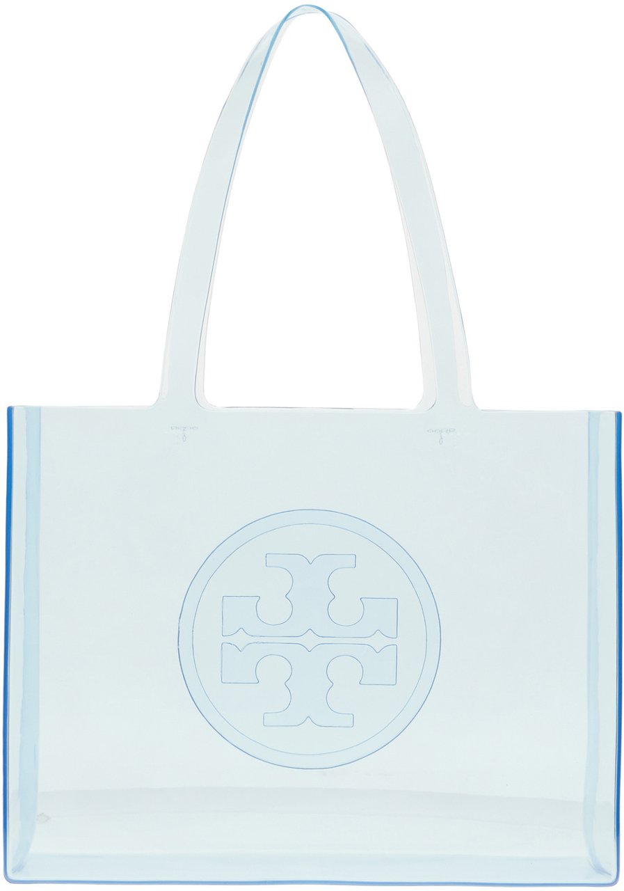 Tory Burch Light Blue pvc shopping bag Lichtblauw