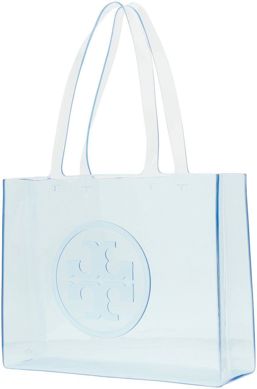 Tory Burch Light Blue pvc shopping bag Lichtblauw