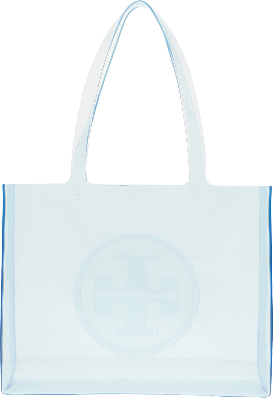 Tory Burch Light Blue pvc shopping bag Lichtblauw