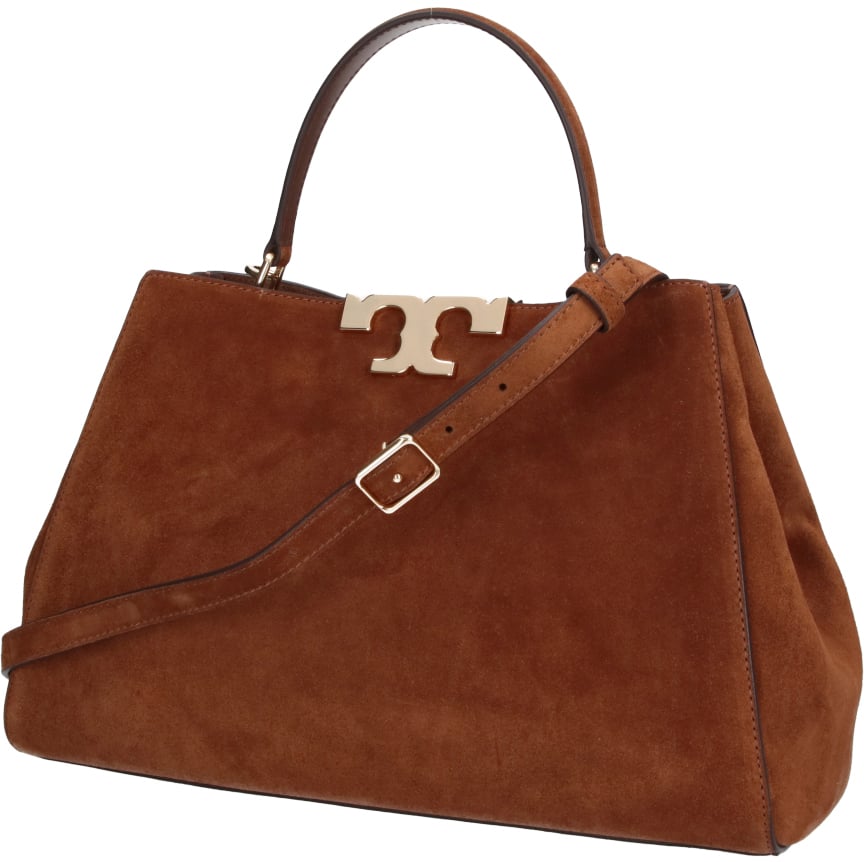 Tory Burch Brown Eleanor Mini Calf Suede Bag Bruin