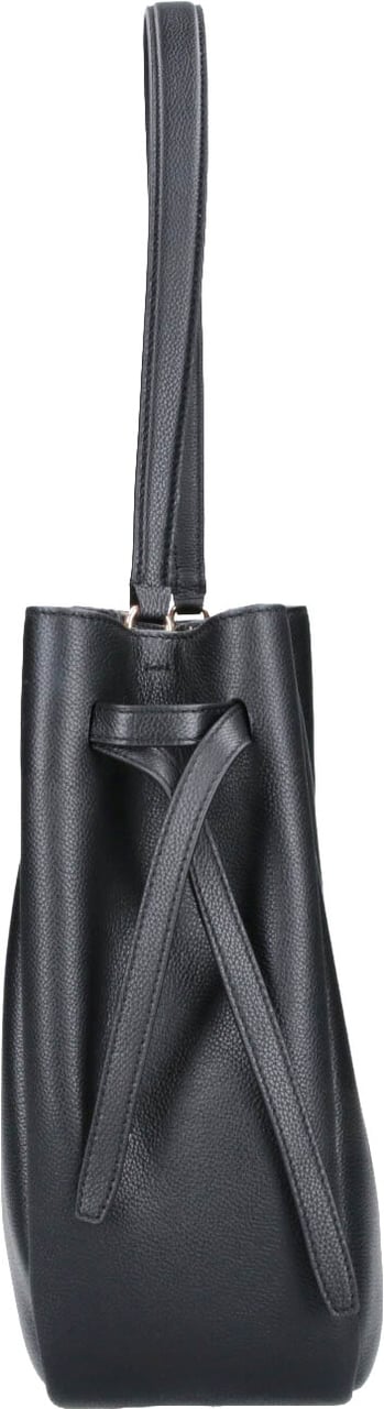Tory Burch Black Romy Large Leather Bucket Bag Zwart