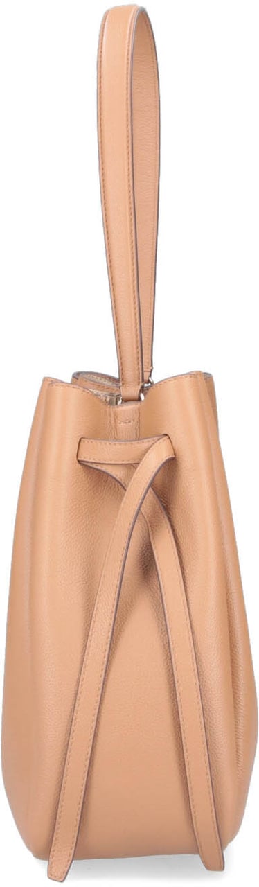 Tory Burch Beige Romy Large Leather Bucket Bag Neutraal