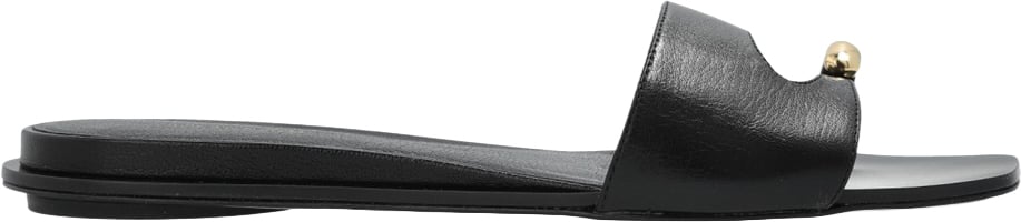 Tory Burch Black Sandals with Gold Accent Zwart