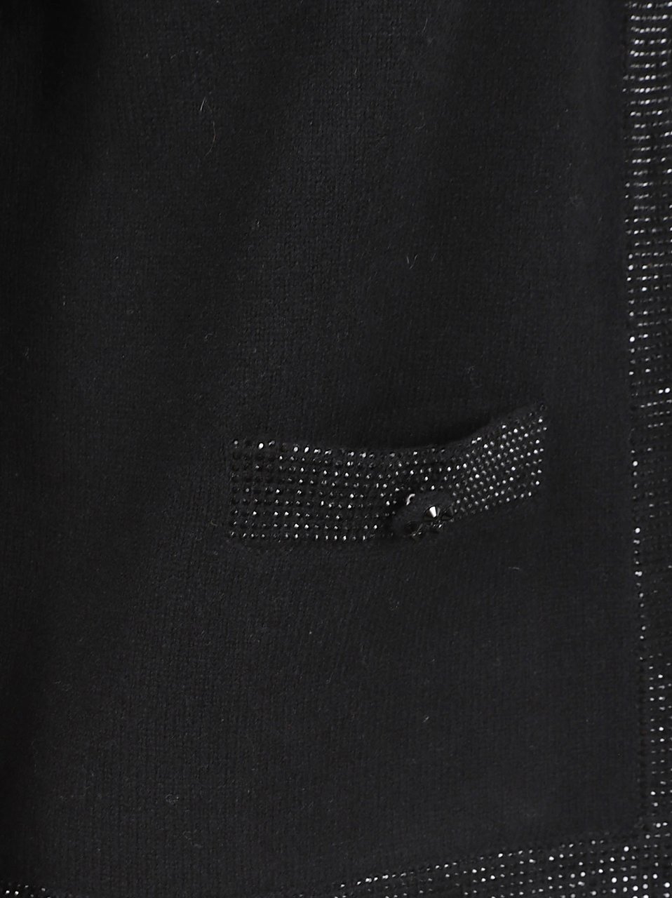 Tory Burch Kendra Cardigan with Crystal Embellishments Zwart