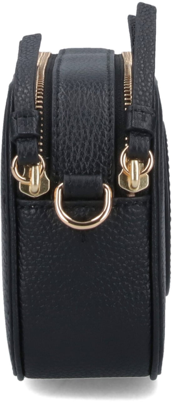 Tory Burch Black Miller Double Zip Leather Bag Zwart