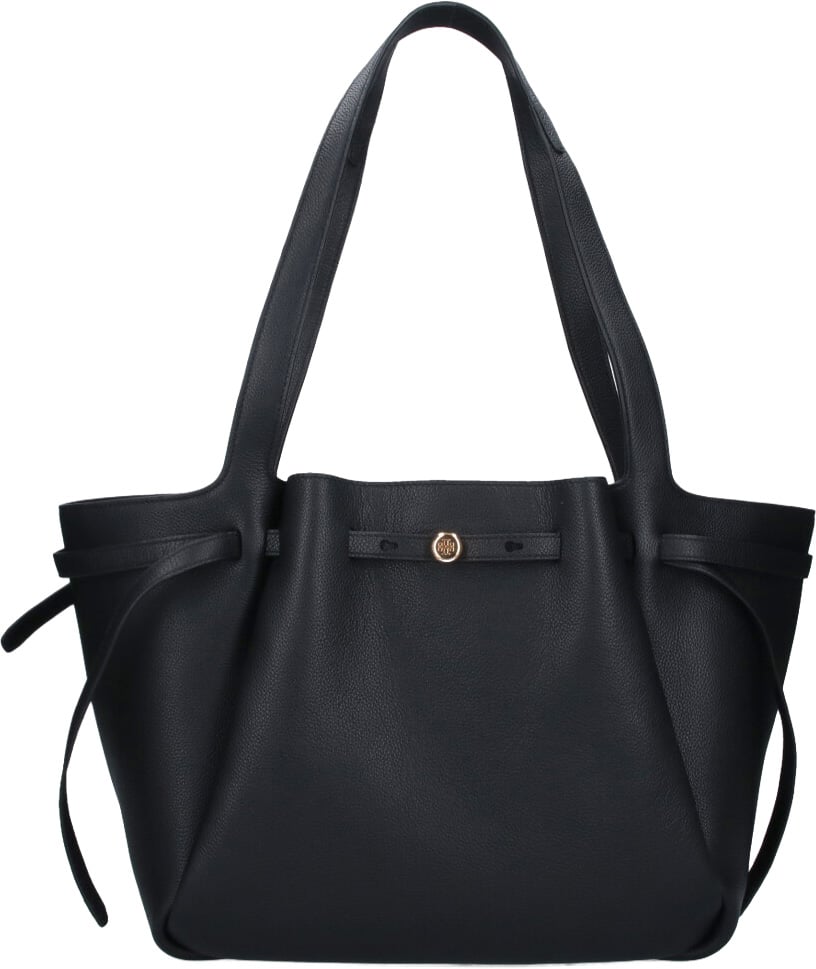 Tory Burch Black Romy Leather Tote Bag Zwart
