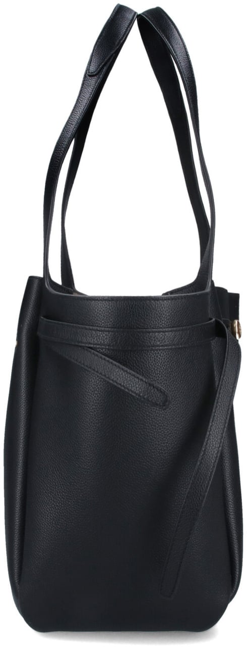 Tory Burch Black Romy Leather Tote Bag Zwart