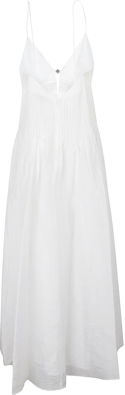 Tory Burch Mid-Length Linen And Silk Blend Dress Wit