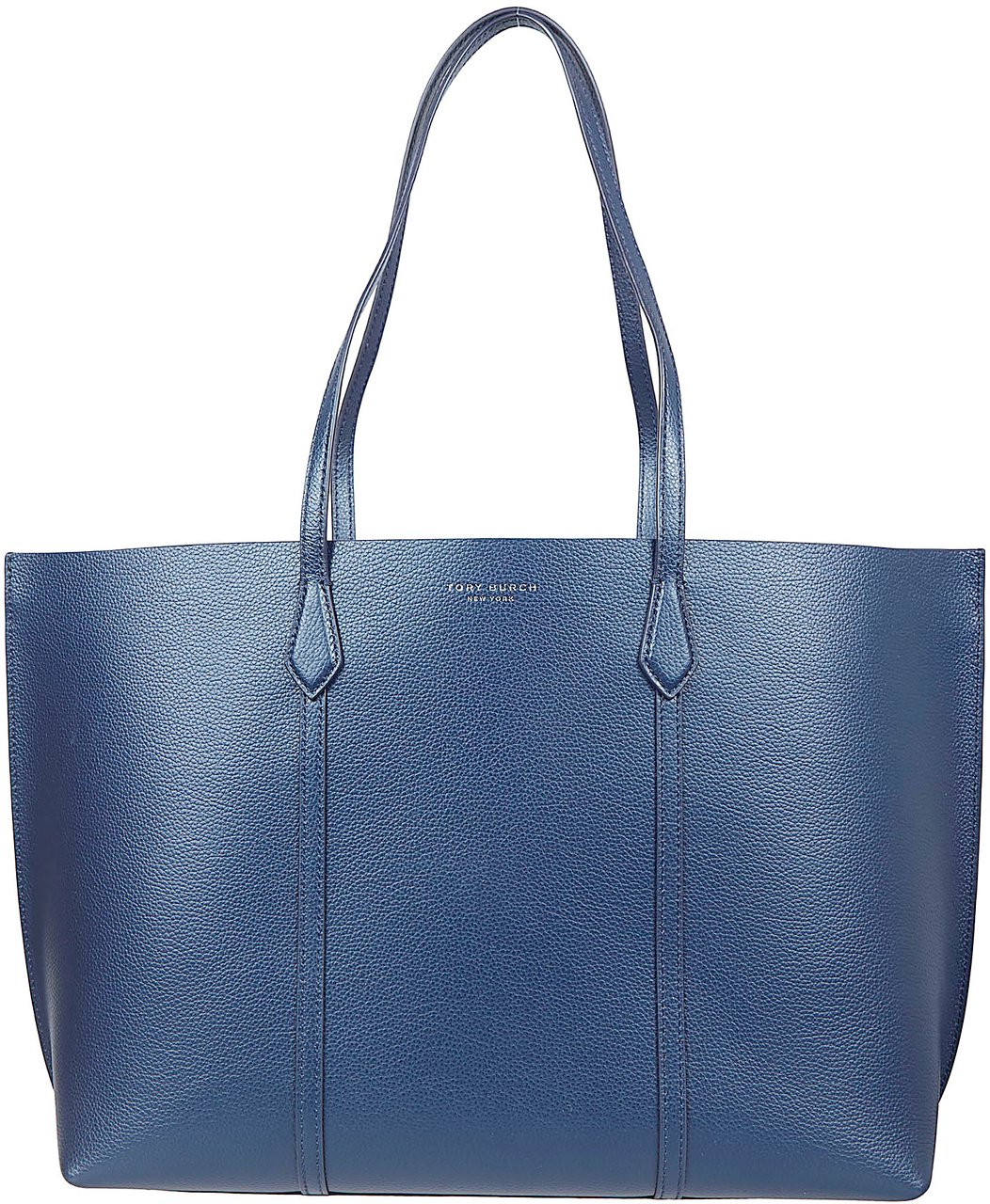 Tory Burch Grande Tote Bag Leather Open Top Grijs
